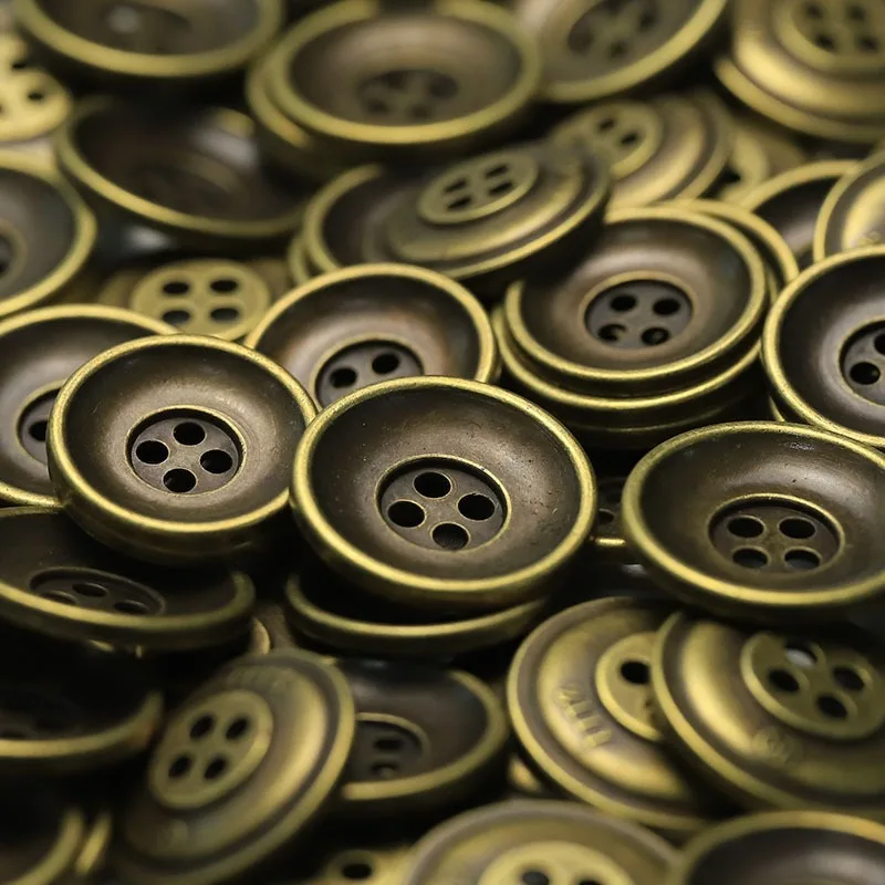 10 Pieces Vintage Style Metal Sewing Buttons in 12mm 15mm 20mm Antique Color 4 Hole Decorative Buttons for Clothing and Crafts view 5
