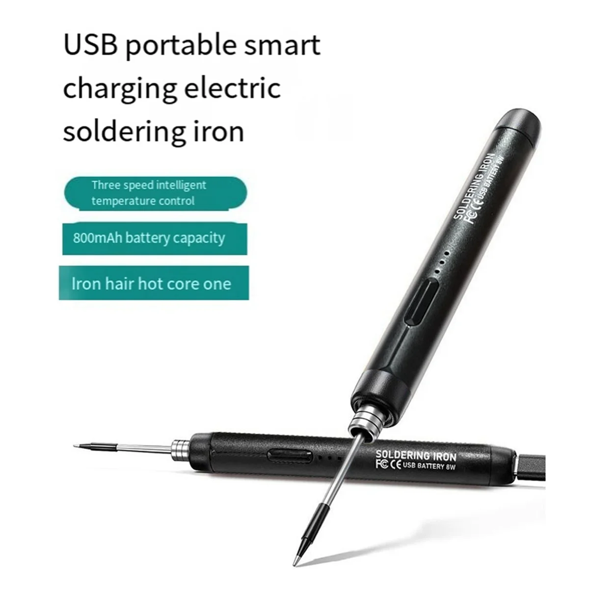 High-end C210 Soldering Iron Tip USB Soldering Iron Tip 5V Battery Soldering Iron Tip Soldering Rework Accessories 3Pcs