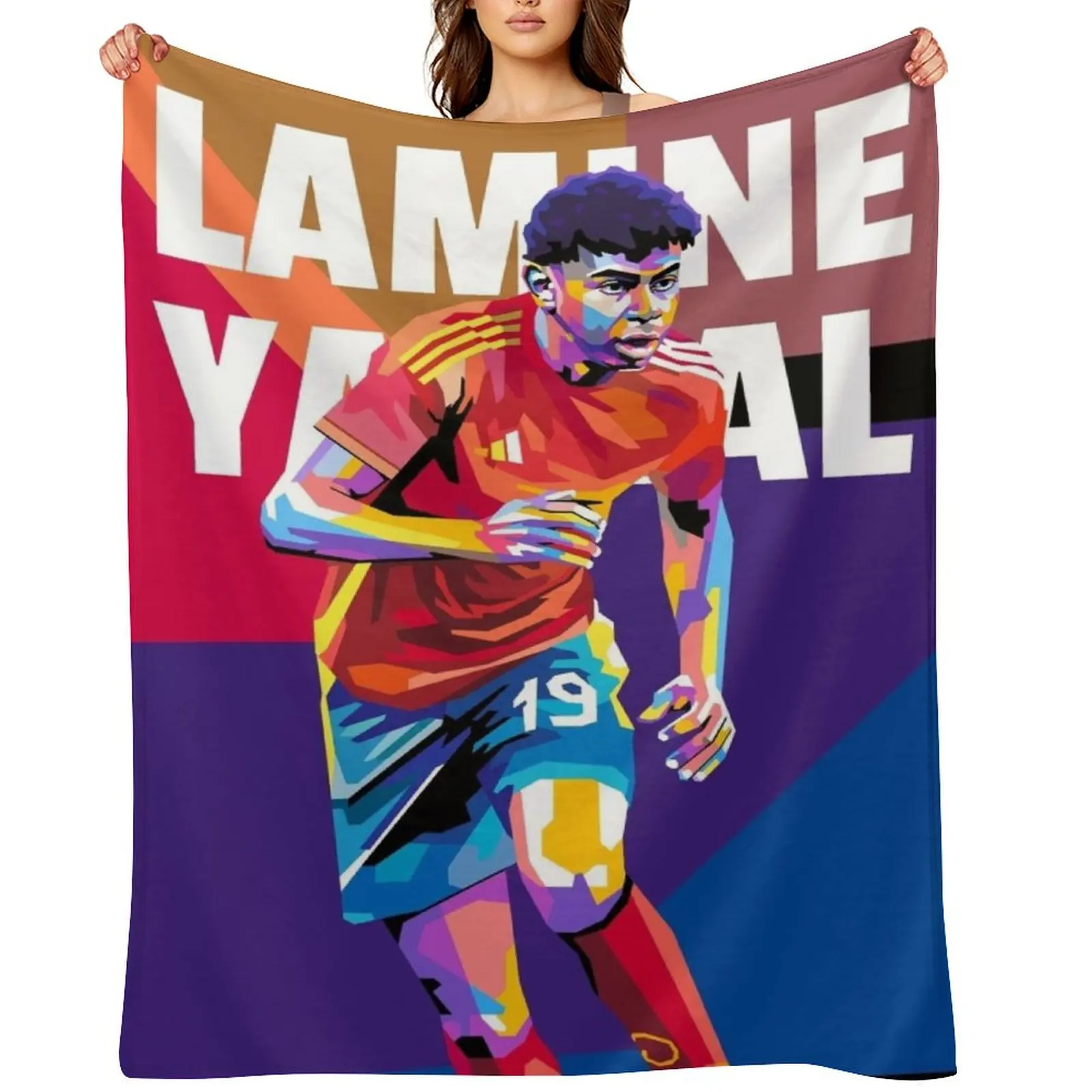 

Lamine Yamal in WPAP Pop Art Throw Blanket Bed Fashionable warm for winter Extra Large Throw For Sofa Thin Blankets