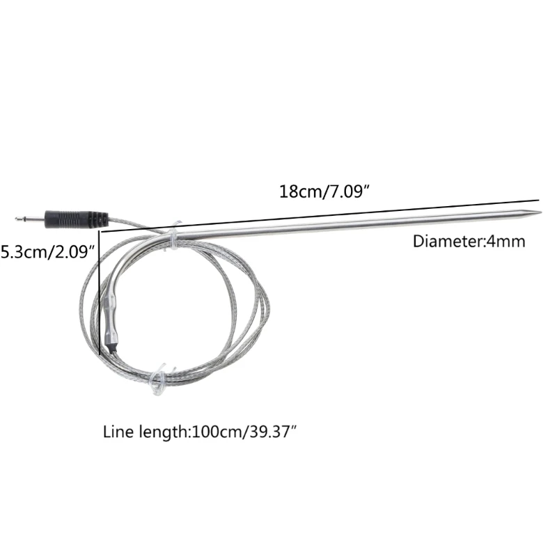 Digital Kit Thermometer Probe Replacement Parts Kitchen Accessories Stainless Steel Material Part for Grilling Microwave