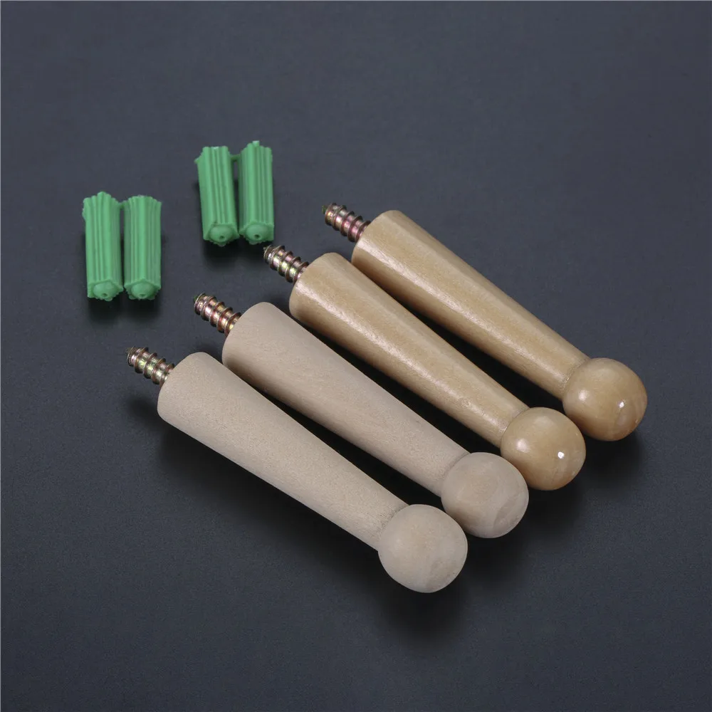 4pcs Wood Pegs Hook 80mm/3.15