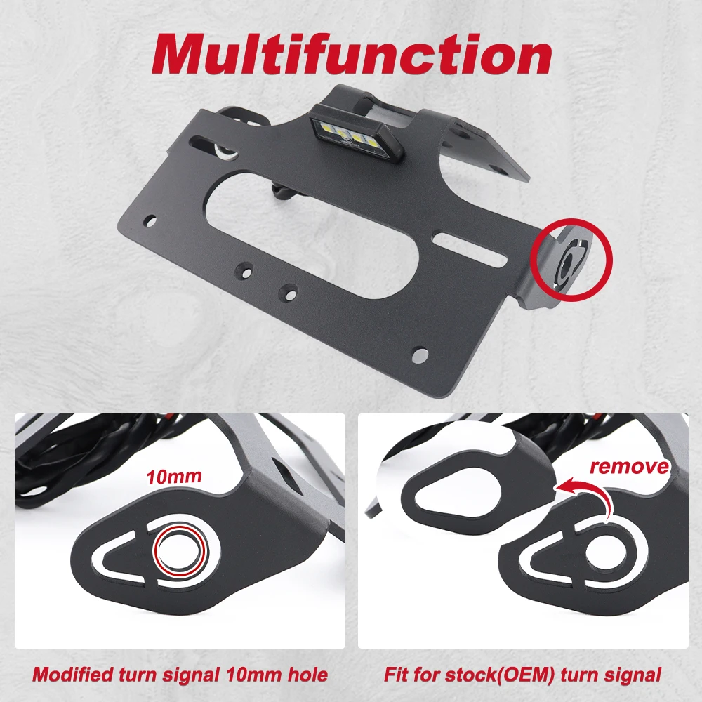 Fit For Yamaha YZF R15 R150 2008-2023 Rear Tail Tidy Fender Eliminator Kit License Plate Holder Bracket Motorcycle Aluminum