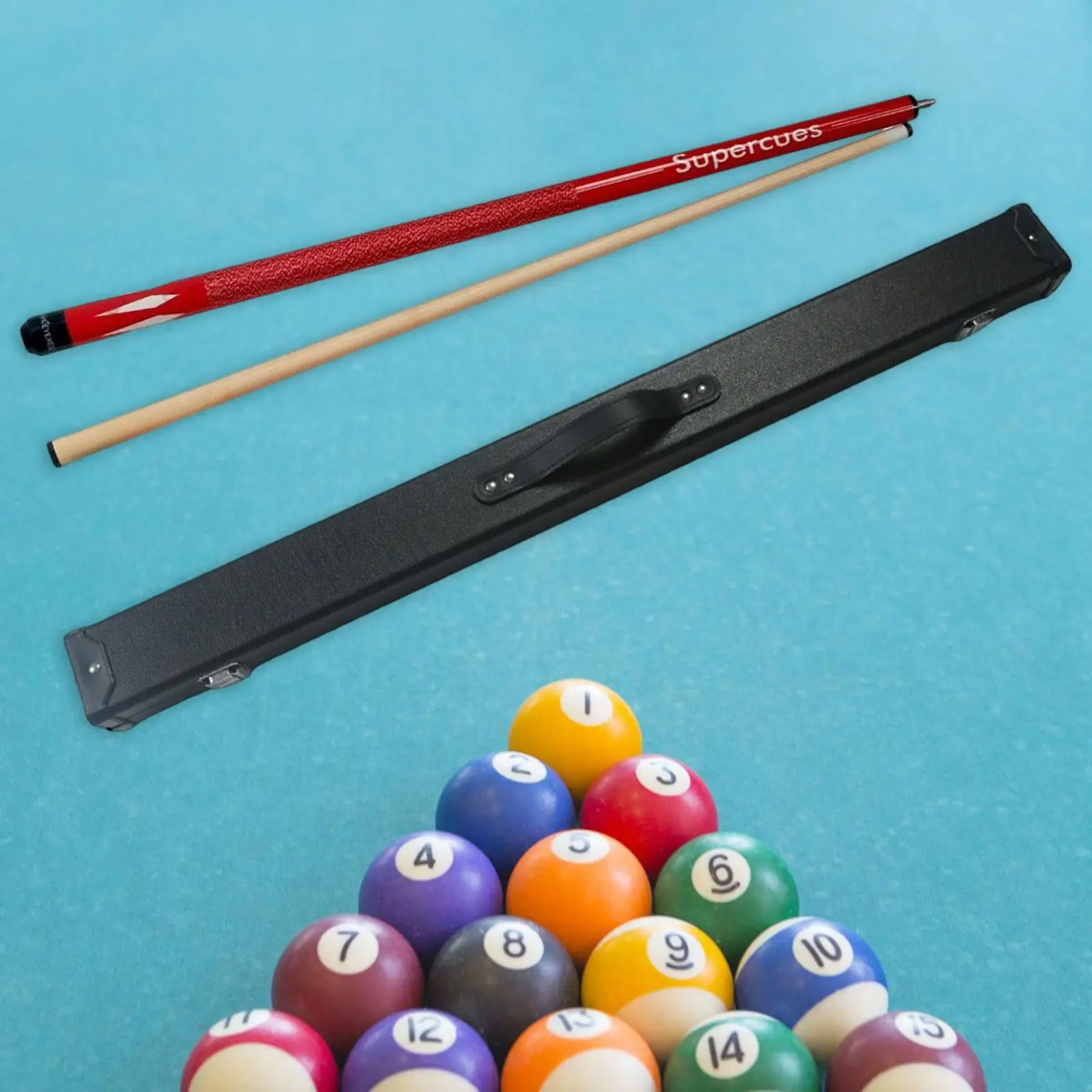 

Pool Cue with Case Players Portable Split 13mm Tip Accessories 1/2 Wooden Billiard Cue for House Pool Game Practice Cue Bar Home