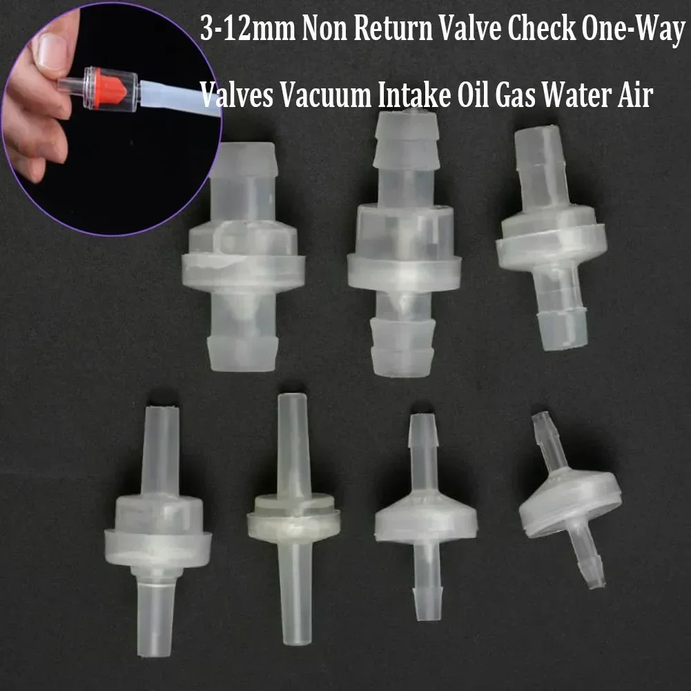 Plastic Way Check Valve 3mm To 12mm White Check Valve Way Non-Return Valve For Water, Petrol, Diesel, Oils And Other Fluids