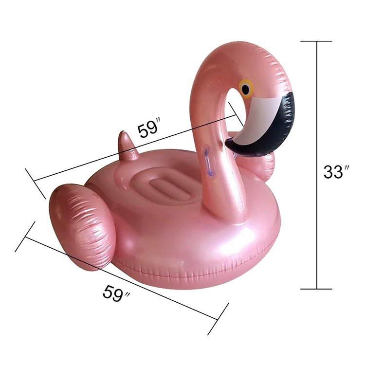 150CM Flamingo nadmuchiwany materac pływający basen różowy pierścień impreza przy basenie zabawki materac wodny łóżko plażowe basen dla dorosłych