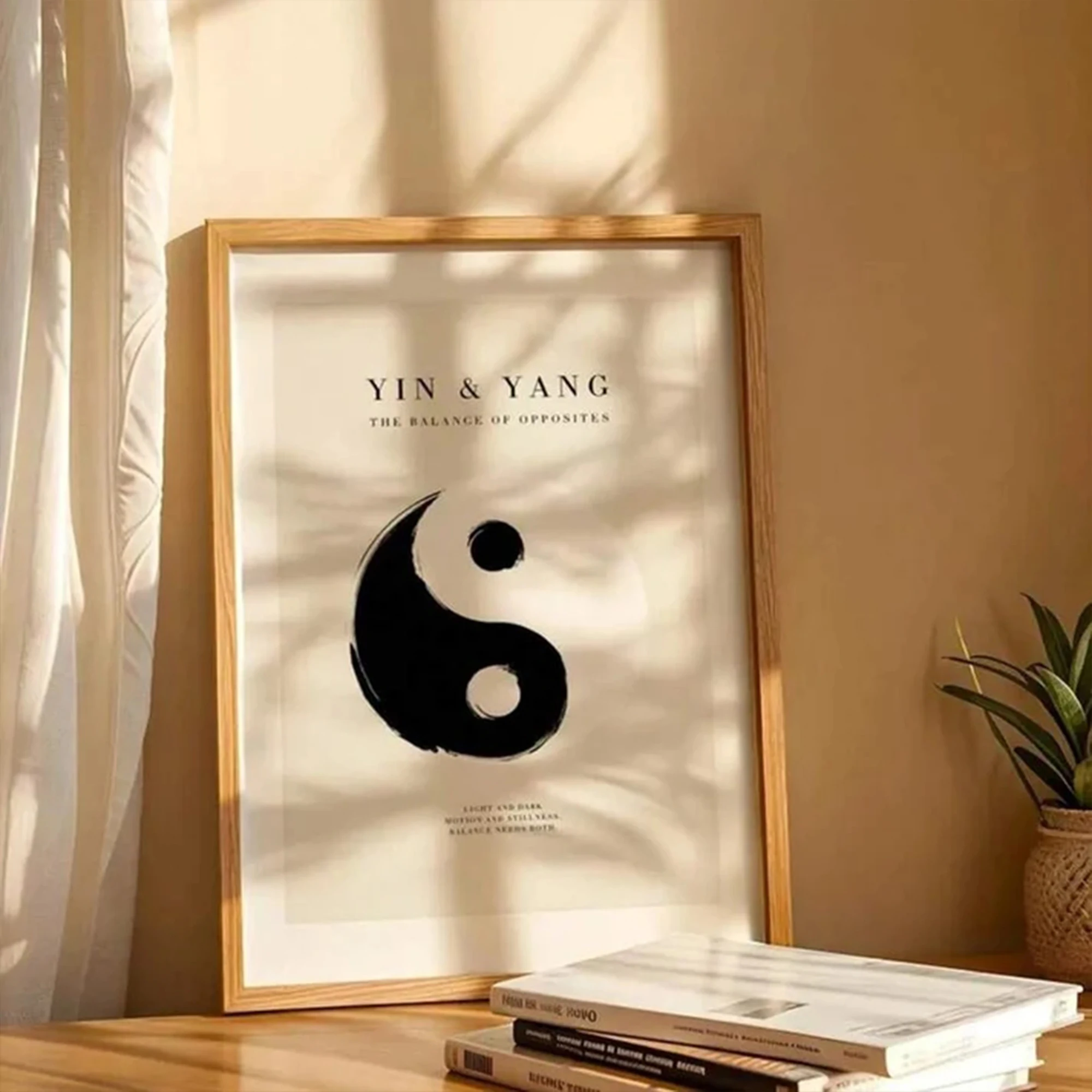 Modern Yin & Yang: The Balance Of Opposites Wall Art Print Canvas Painting Poster Picture For Living Room,Bedroom Home Decor