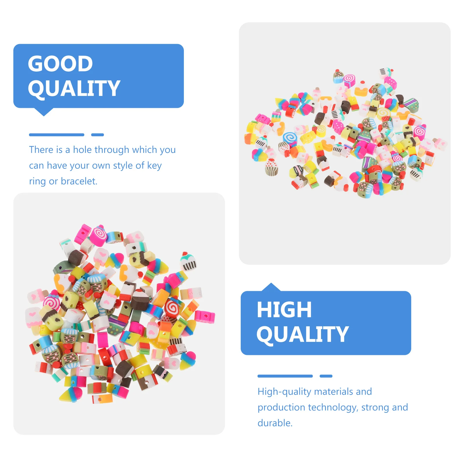 

1 set 1 Set Diy Polymer Clay Loose Mixed Styles Jewelry Making Beads Craft Supplies Decorative Bead Materials Bracelet Necklace