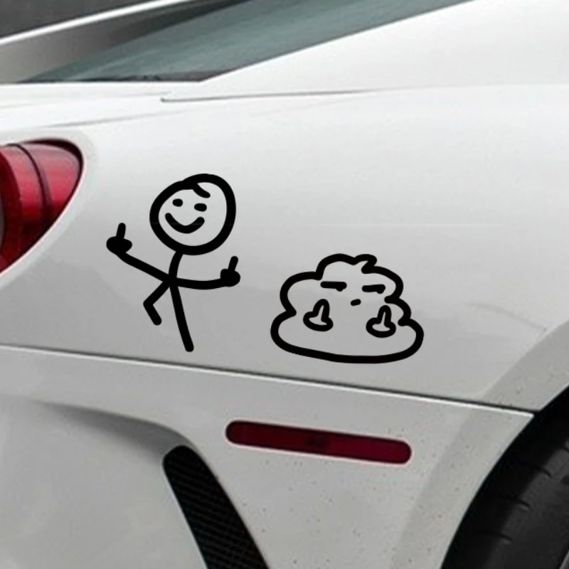 1PC Despising Matchstick Man Funny Motorcycle Stickers Waterproof Fairing Fuel Tank DIY Car Window Trunk Durable Vinyl Decals