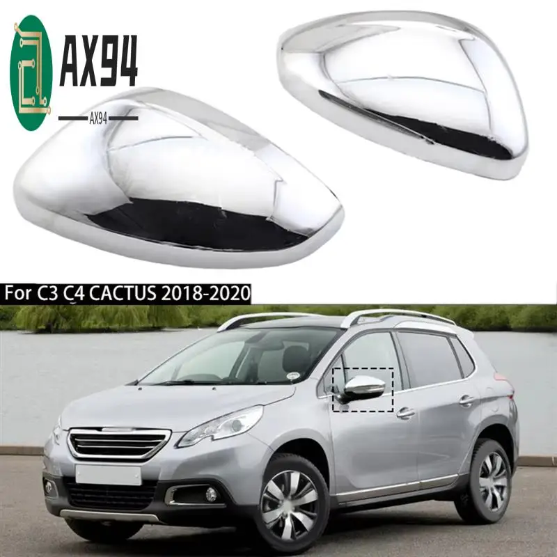 

AX94-Rear View Mirror Cover Side Door Mirror Cap For 2008 14-18 Citroen C3 C4 CACTUS 18-20 16075120VG 16075122VG