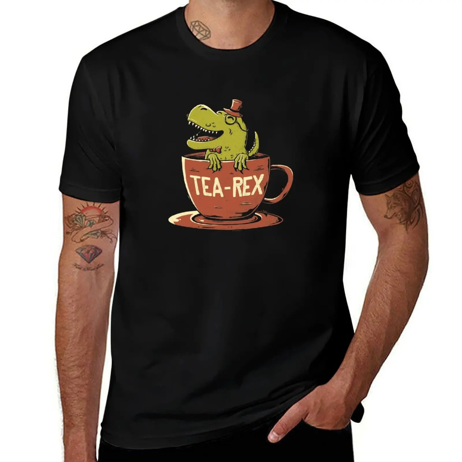 Tea-Rex - Cute Funny Dino Gift T-Shirt Sweat Resistant Workout Tee Shirt