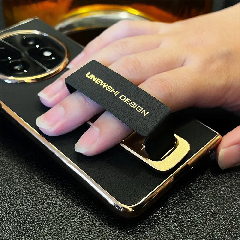 حافظة معصم من جلد البقر الطبيعي الفاخر لهاتف OPPO Find N5 Armor Back Cover