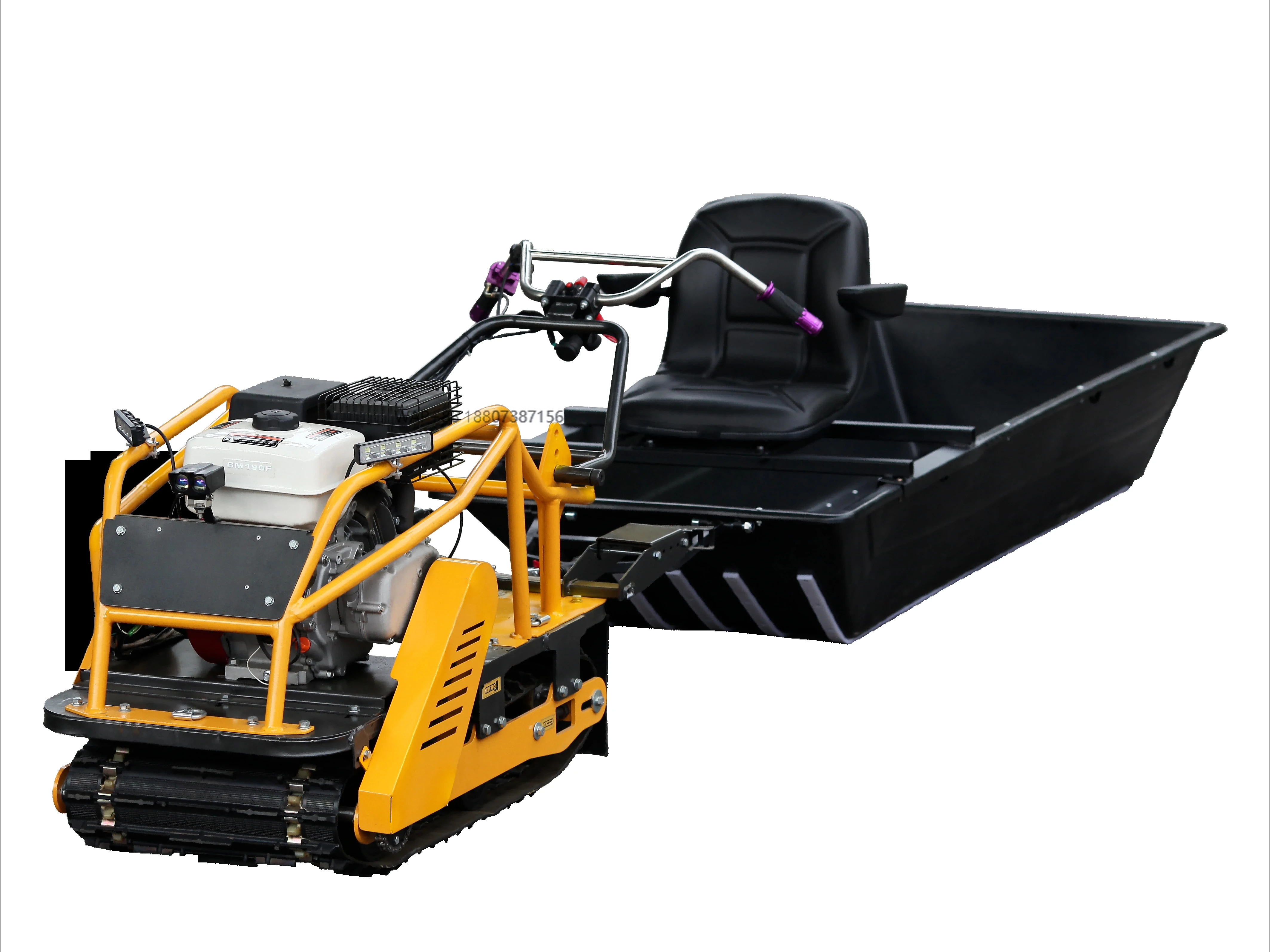 

Easily Transportable 190 4 Stroke 420CC Engine Electric Start GMX500A Snowmobile with Protection Bar