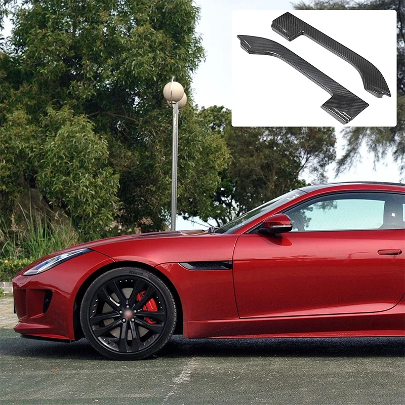 

For Jaguar F-TYPE 2013-2020 Real carbon fiber car fender air vent protective cover Side air guide decorative panel Auto parts