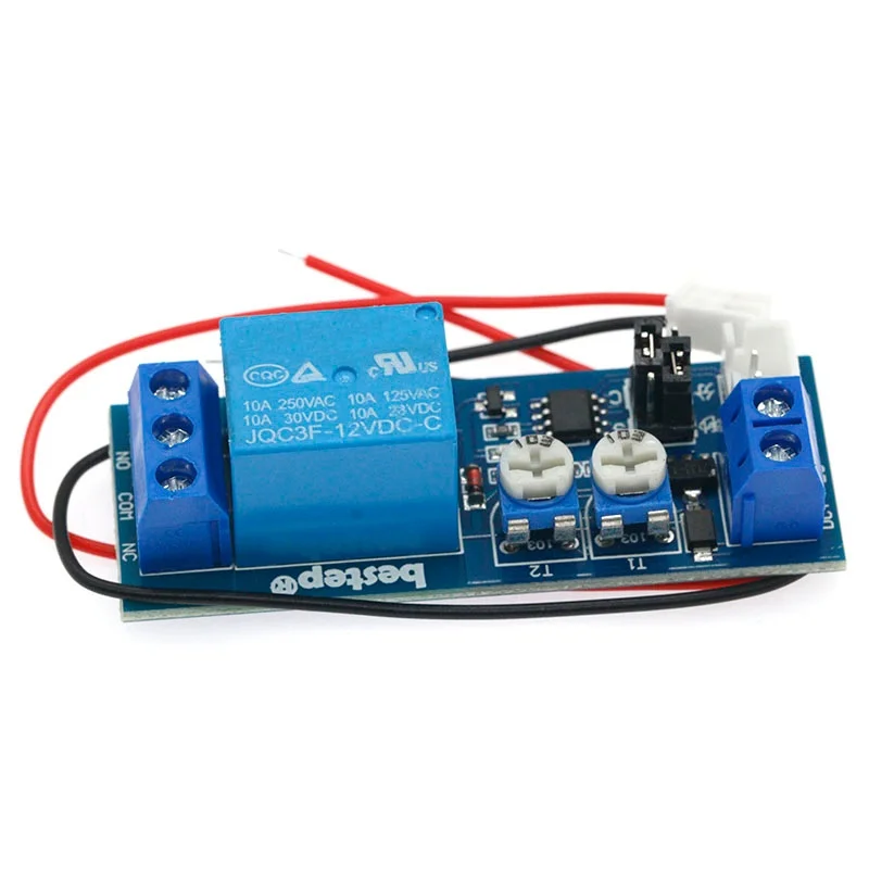 DC 5V 12V 24V Infinite Cycle Delay Timing Time Relay Timer Control ON-OFf Loop Switch Module Double Adjustable 0-100 Mminutes