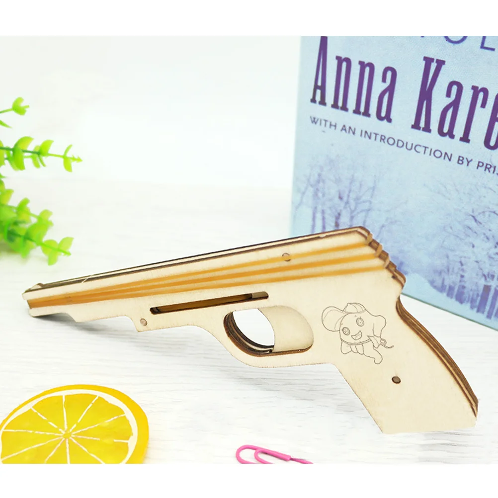 

1Set Wood Rubber Band Shooter for Kids Outdoor Indoor Play Developing Coordination Attention Team