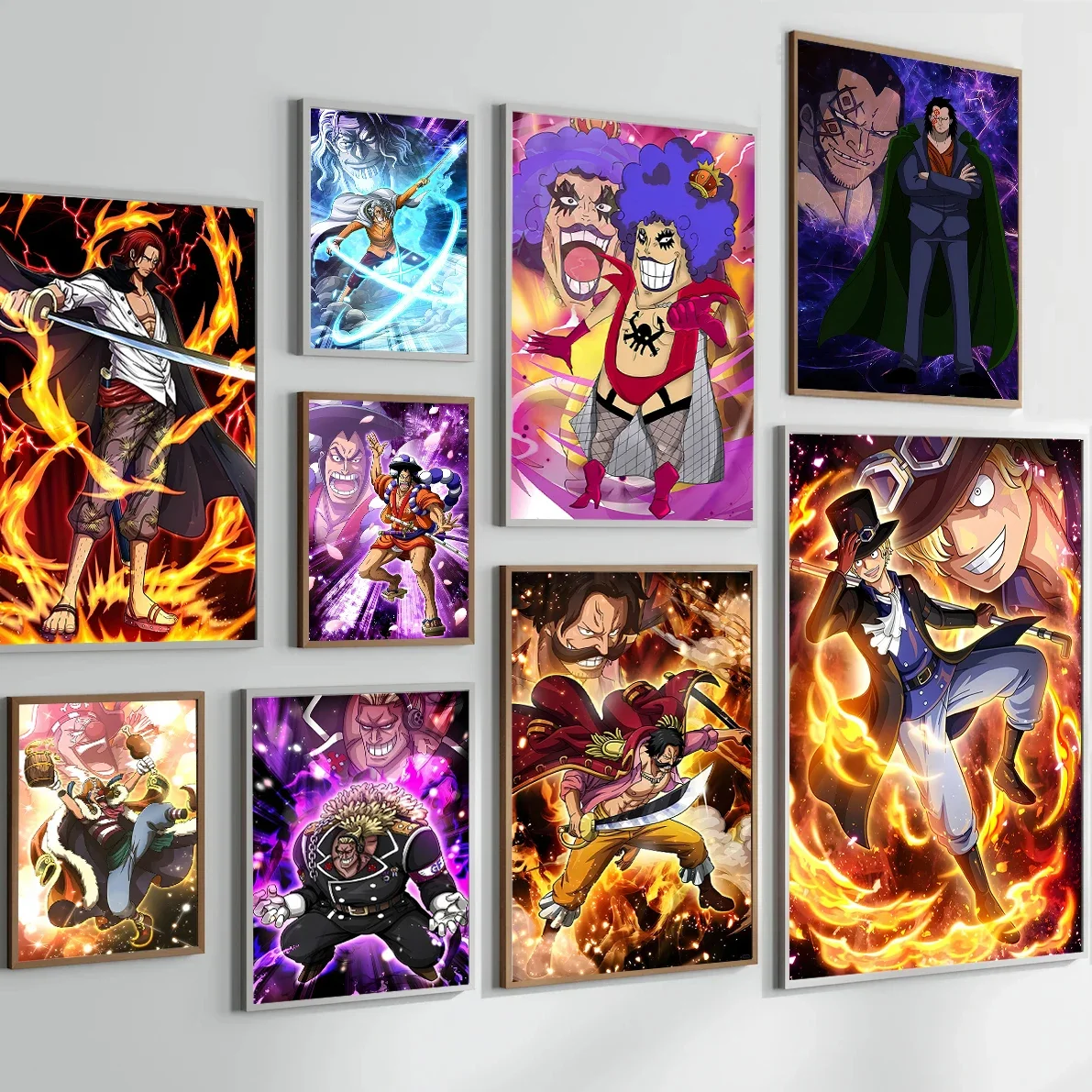 One Piece Sabo Self-adhesive Poster Sticker Anime Wallpaper Dragon Figures HD Home Decoration Painting Ivankov Wall Art Kid Gift