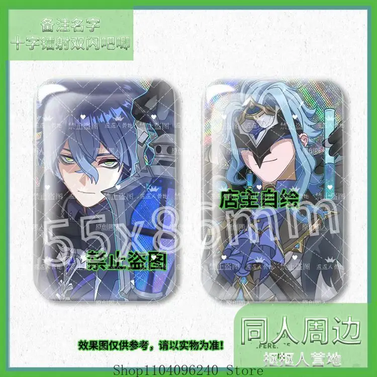 

Genshin Impact Dottore Anime Cosplay Laser Tinplate Button Pin Cute Cartoon Brooch Badge Backpack Accessories