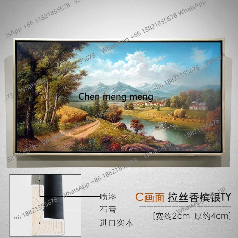 Puur met de hand geschilderd olieverfschilderij landschapsschilderkunst woonkamer groot formaat decoratief schilderij entreehotel ingelijst