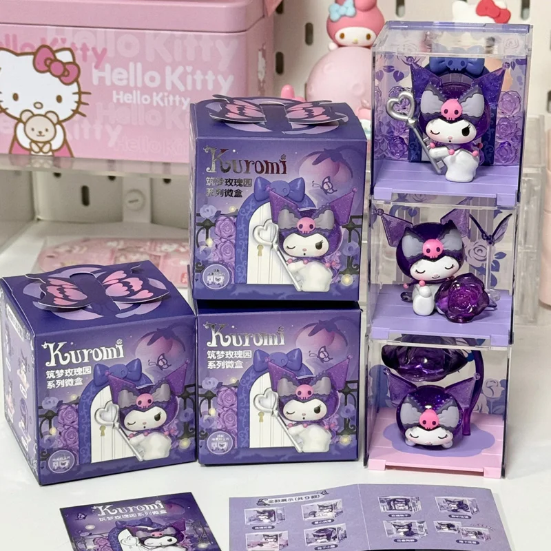 

Новинка Sanrio глухая коробка Kuromi мечта розы Сад серии микро бокс необычное украшение подарок на день рождения Аниме периферийный подарок