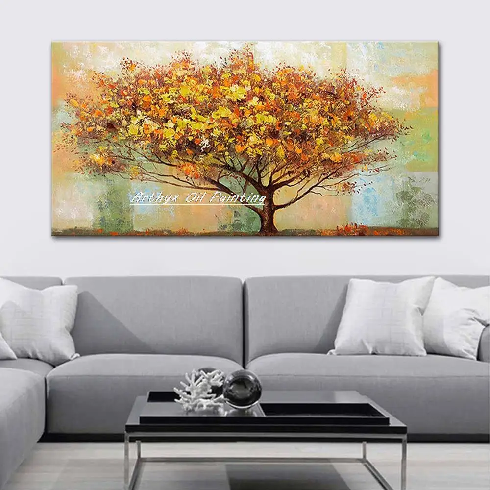 

Arthyx, ручная роспись денег, дерево, пейзаж, картина маслом на холсте, современная абстрактная настенная роспись, художественная картина для гостиной, домашний декор