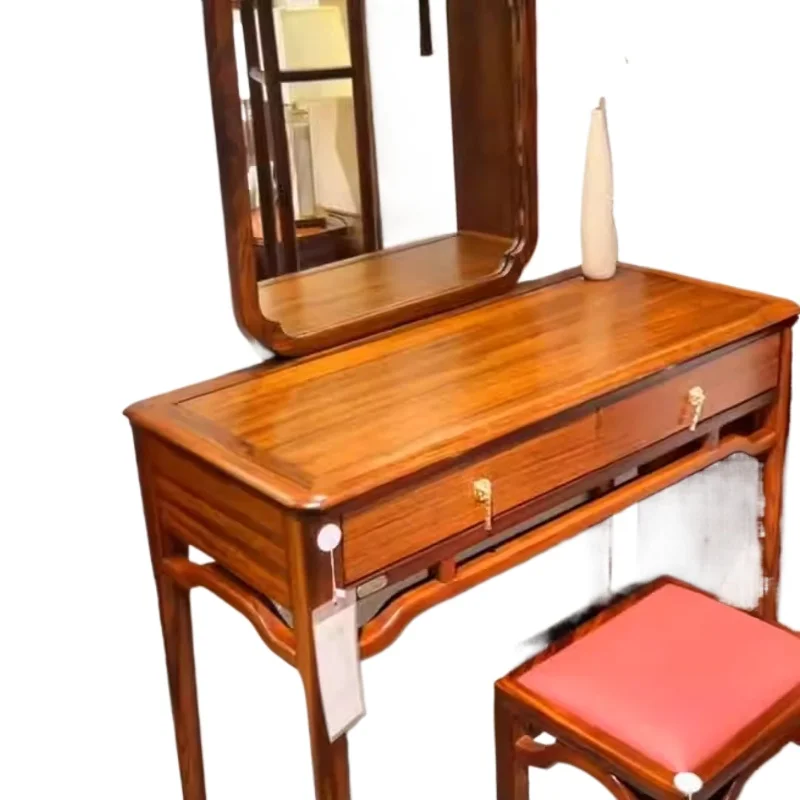 

Chinese style dressing table, solid wood combination, modern master bedroom integrated mirror, ebony bedroom dressing table