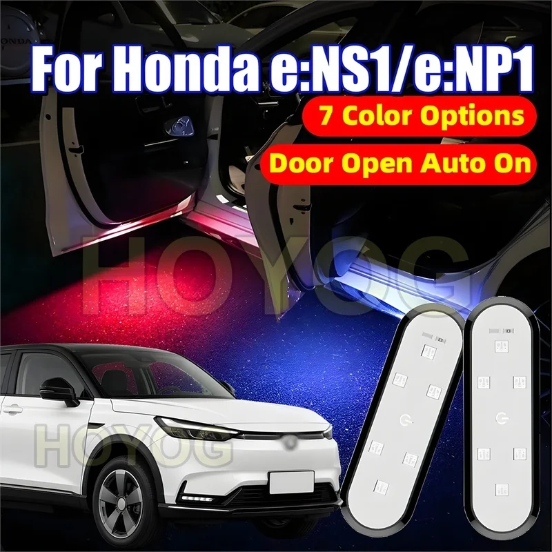 Fit for Honda e:NS1/e:NP1 2022-2026 USB Rechargeable Wireless 7-Color Car Door Courtesy Light featuring Automatic On/Off
