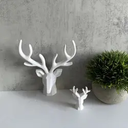 Large and small elk ornaments silicone mold wall hanging plaster ornaments Christmas elk shaped decorative mold Home Decoration