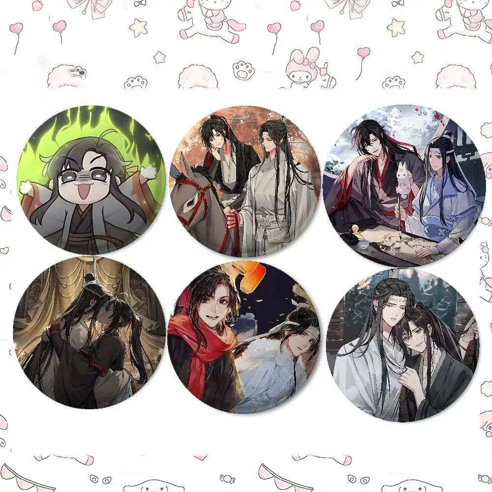 Mo Dao Zu Shi Badges Tinplate Soft Button Pin Brooch Metal Badge Custom Jewelry Accessories Hat Bag Lapel