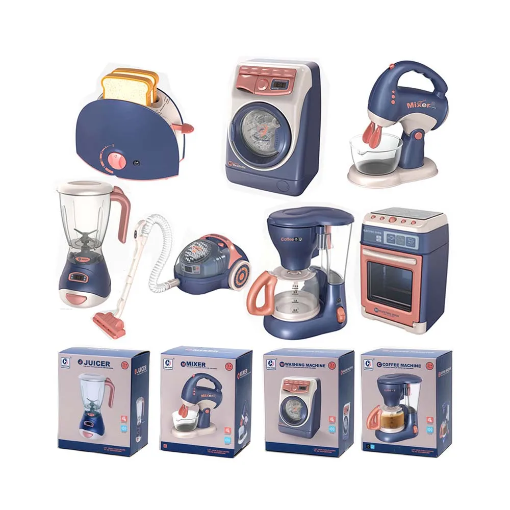 Mini Household Electrical Appliances Mini Washing Machine Electric Vacuum Cleaner Juicer Pretend Play Housekeeping Toys