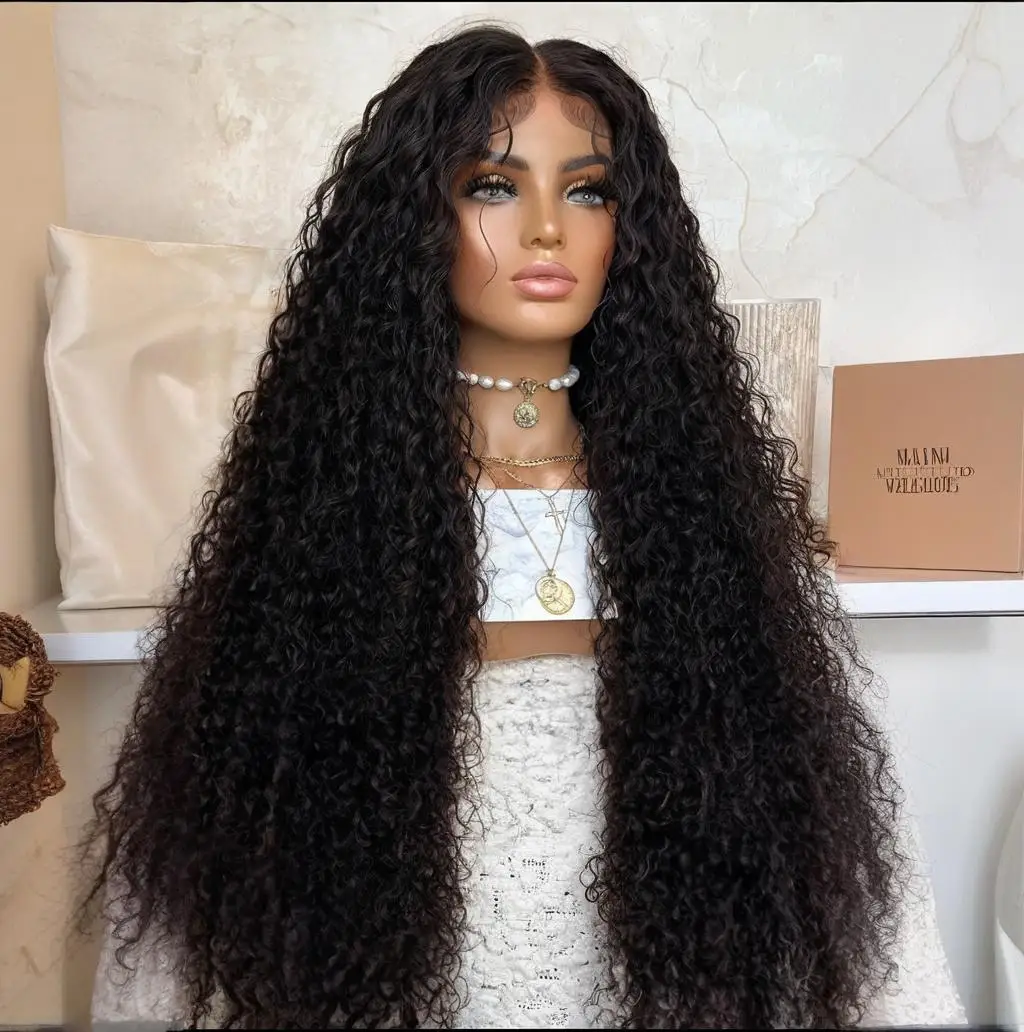 

250 Density 13x6 Hd Deep Wave Frontal Wig 30 32 34 inch Glueless Wigs 100% Human Hair Water Wave Curly Lace Front Wig For Women