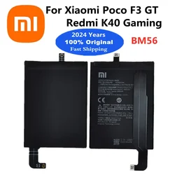 2024 Years 100% Original Phone Battery BM56 For Xiaomi Redmi K40 Gaming POCO F3 GT Phone Batteries Batteria 5065mAh