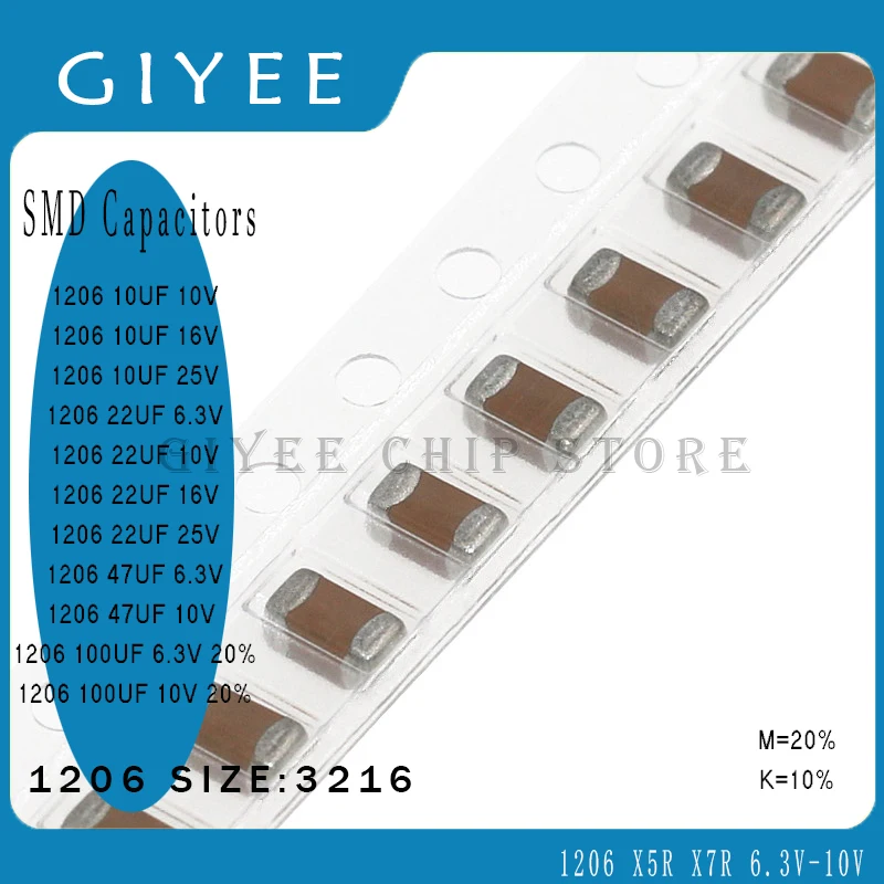 50PCS/LOT 1206 3216…