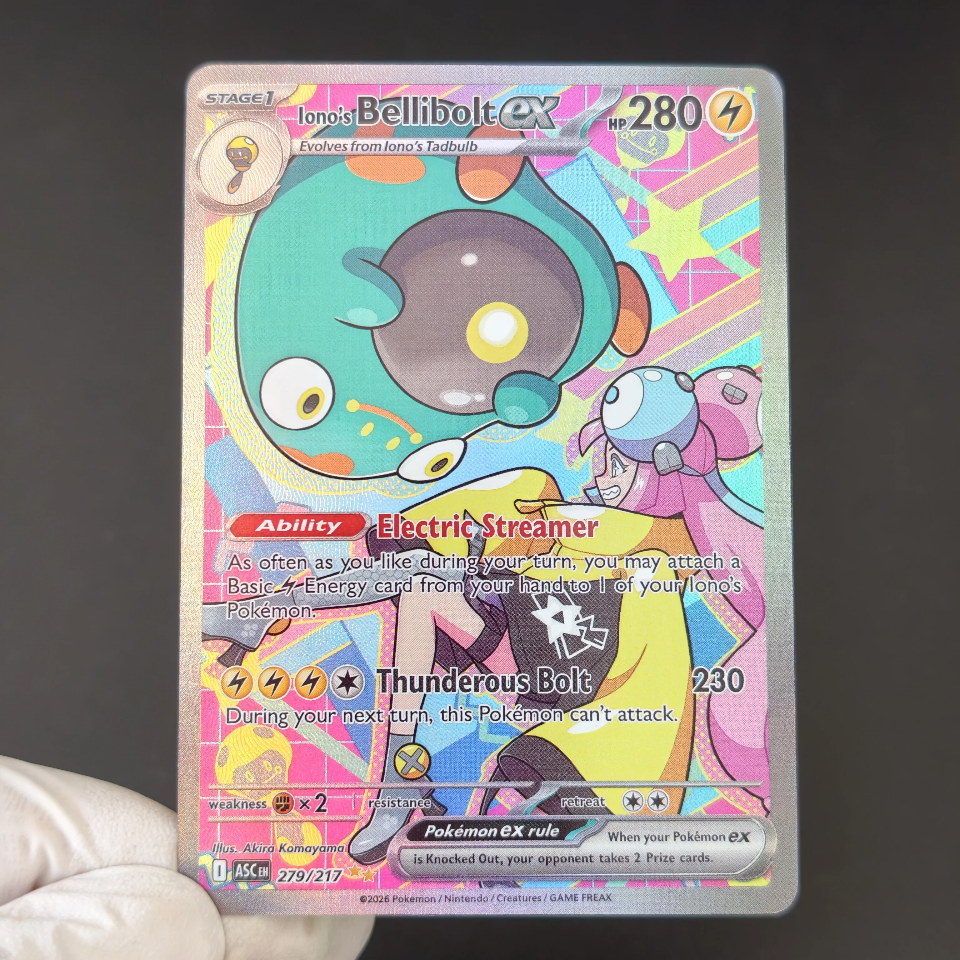 DIY PKM ASC Trainer Canari Surfer Fighting Spirit Zoroark Grimmsnarl Mimikyu Bellibolt Mewtwo Holo Card TCG Advanced Anime Card