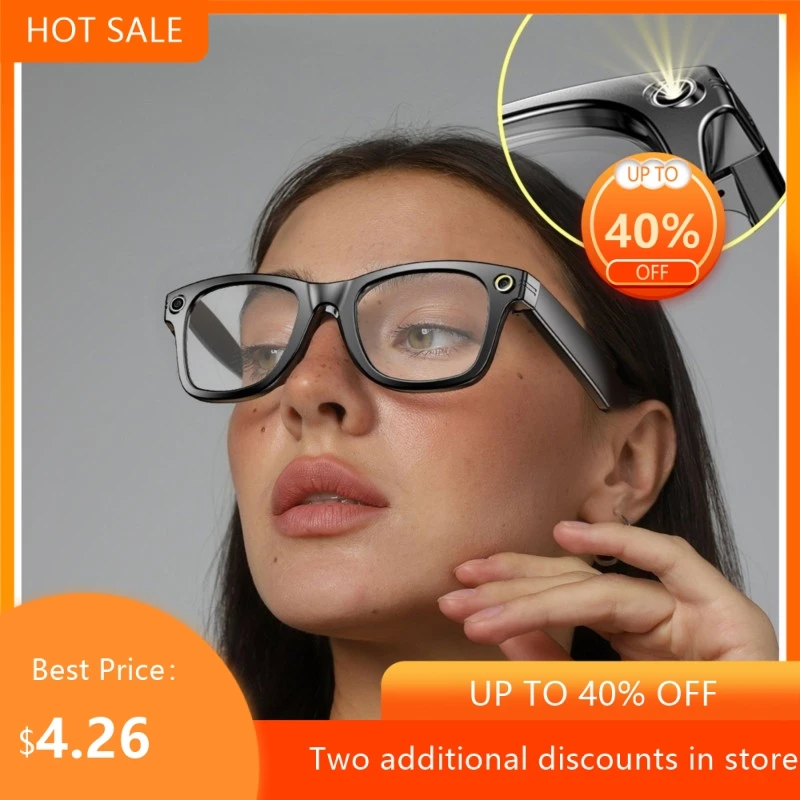 High Definition 800W Shooting And Recording AI With Translation And Anti Shake Camera Recording WIFI Smart Glasses New Hot 2026