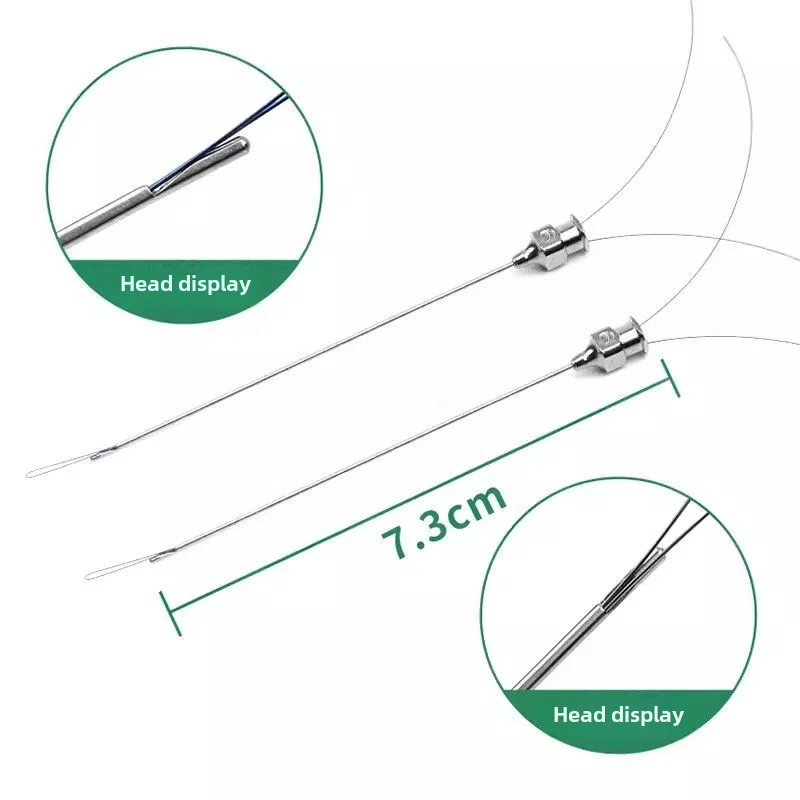 Titanium Alloy Eye Instrument Lacrimal Duct Probe With Hole Irrigation Probe Double-headed Microsurgical Probe