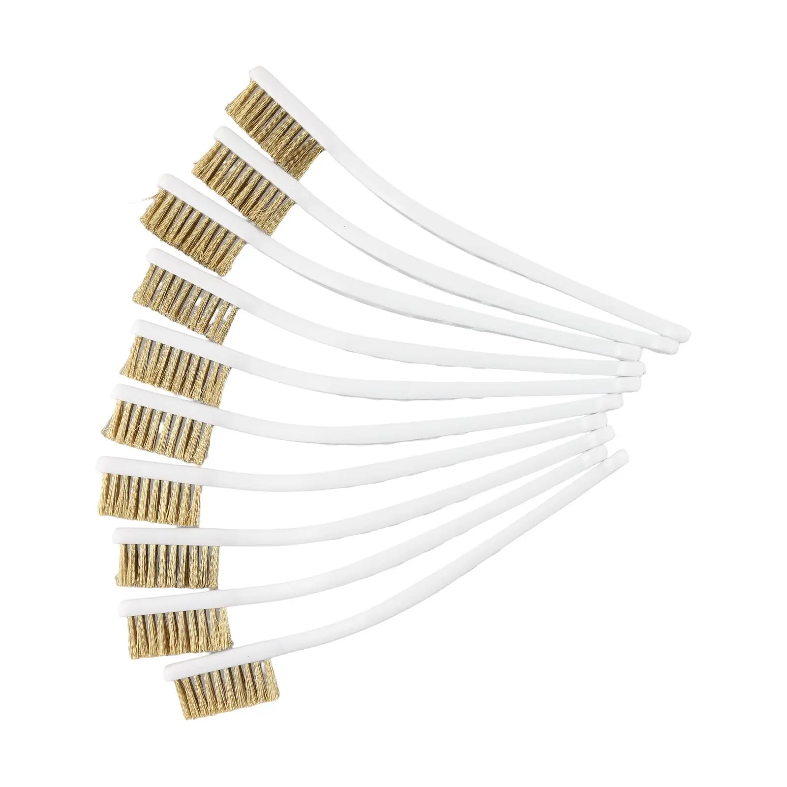 Exceptional 10Pcs Brass Wire Brush Set Instrumental in Industrial Cleaning Dirt Removal and BBQ Decontamination