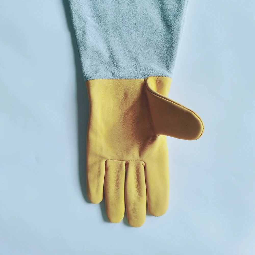 Wholesale Beekeeping Gloves High Quality Garden Gloves Goatskin Cow Leather Labor Protection Gloves Stab-proof Gloves