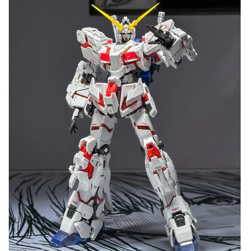 

Новая собранная фигурка, модель Hg Astray, красная рамка, единорог 1/144, игрушка-меха ручной работы, коллекционное украшение для рабочего стола, подарки, подарок