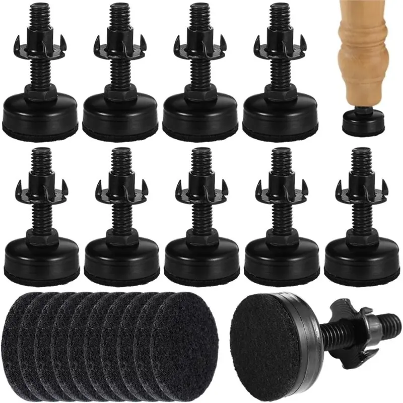 2025-trend-adjustable-for-furniture-feet-1-set-3-8-16-levelers-with-felt-pads-for-bar-stool-table-cabinet