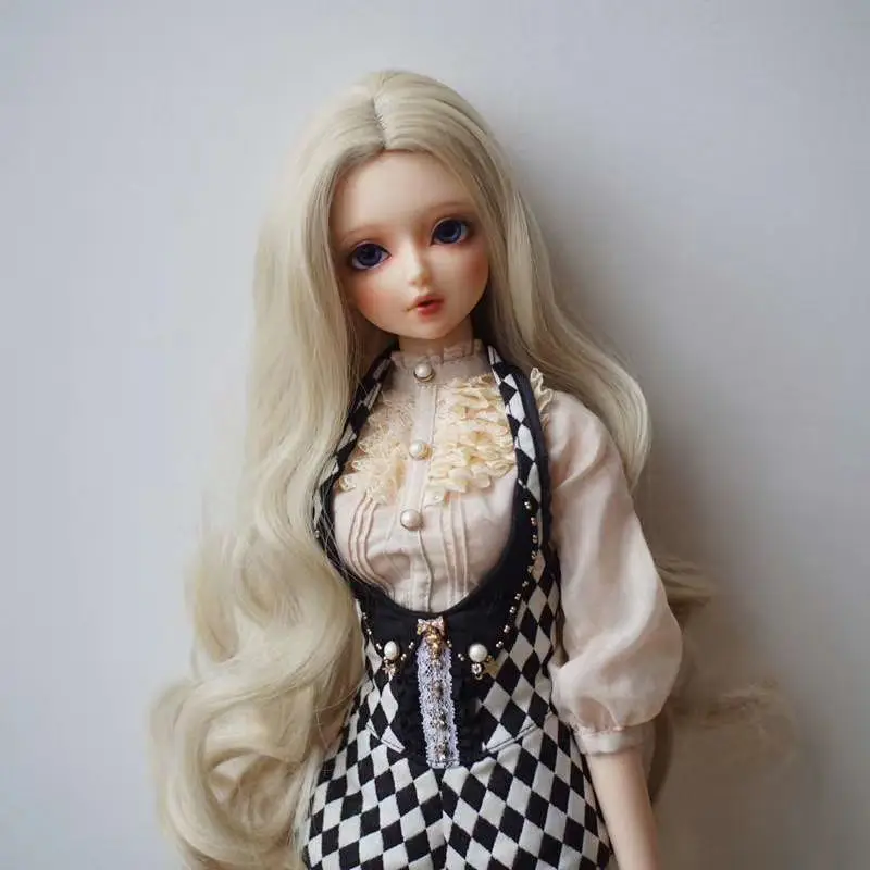 BJD Dolls Wig High Temperature Long Curly Wig 1/3 BJD Doll Hair High Quality Muti Color Wigs Handmade Accessories Girls