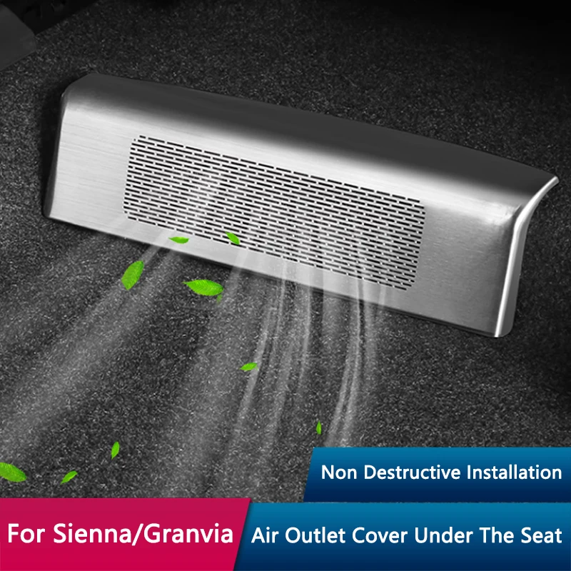 

QHCP автомобильное сиденье, вентиляционное отверстие под сиденьем, крышка воздуховыпускного отверстия, накладка на вентиляционное отверстие для кондиционера, подходит для Toyota Sienna Granvia, аксессуар