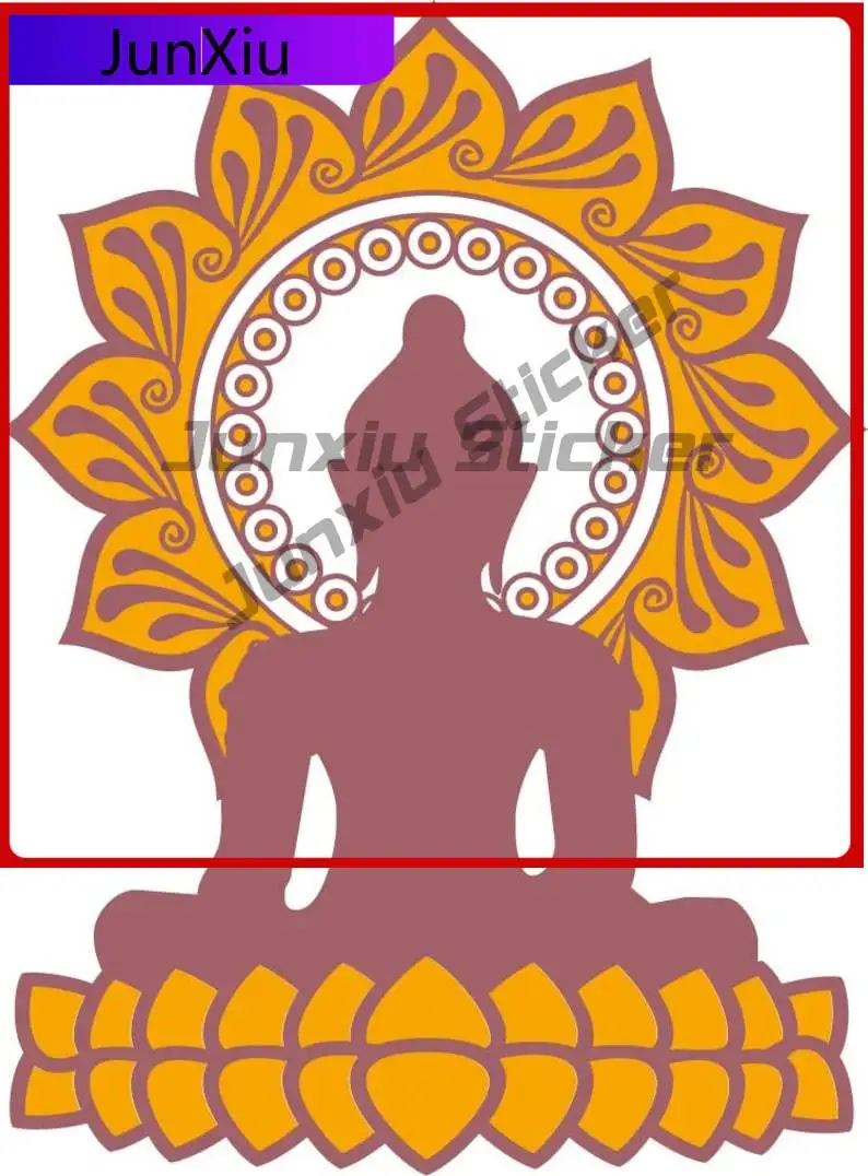 

Виниловая наклейка «Будда, Индия, буддизм», наклейка на бампер автомобиля, аксессуары, устойчивая к царапинам, внешняя часть X500, наклейки на мотоцикл, автомобильная царапина Cov