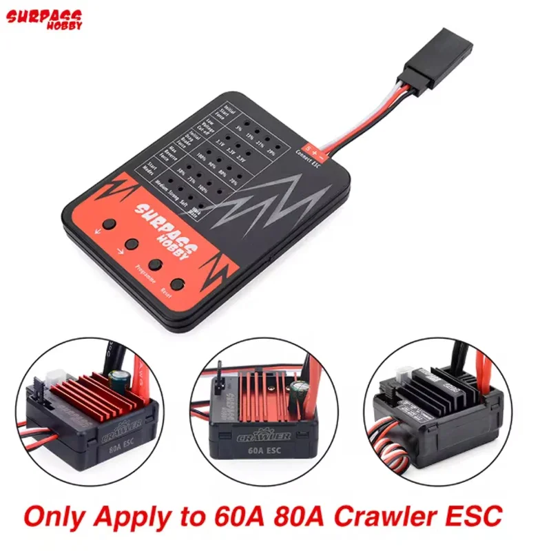 Tarjeta de programación LED LCD RC para Rocket Turbo TS160 V2 160A QuicRun Surpass 120A 80A 60A 45A Configuración ESC