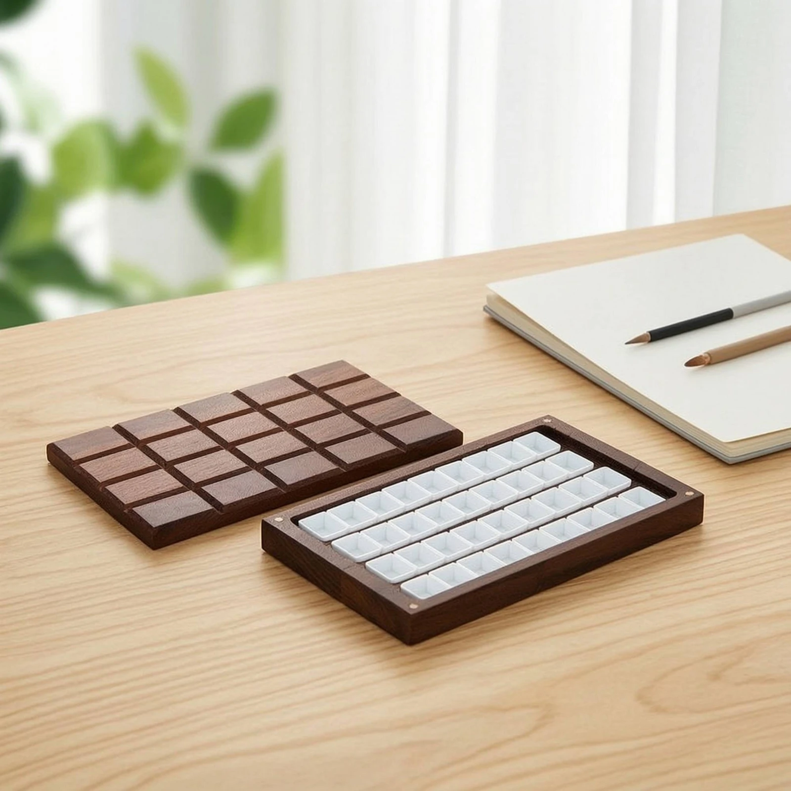 Wooden Box with Compartments O - Tablet Accessories Kit ulasan dan harga