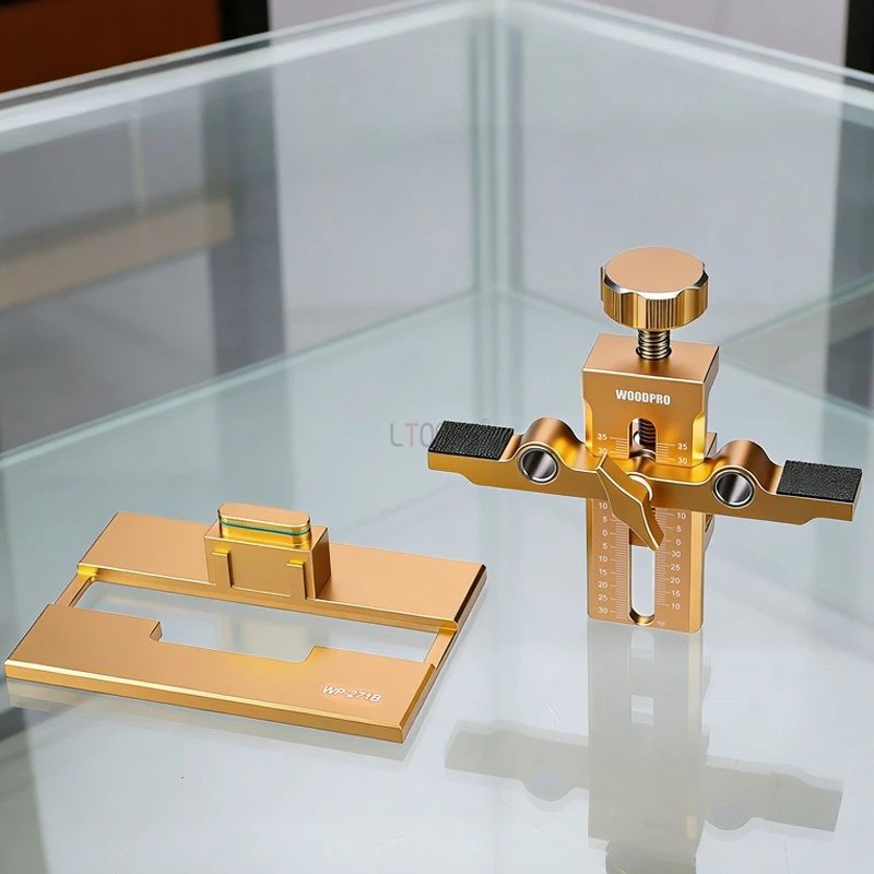 New Cabinet Door Mounting Jig Quick Drilling Positioning Locator Adjustable Woodworking Cabinet Door Installation Aid Tools