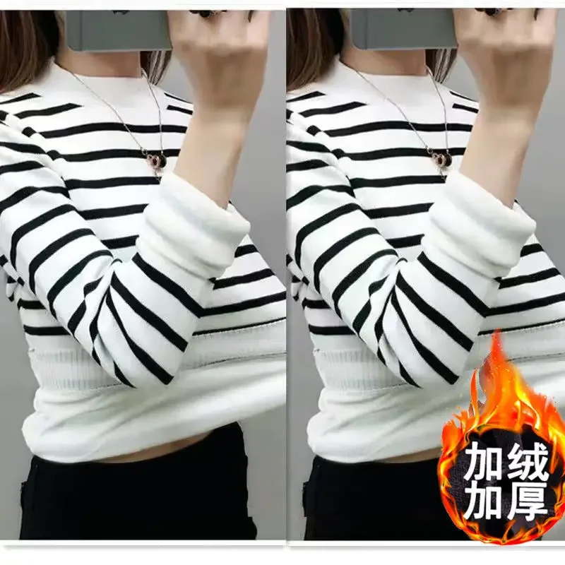 Woman Tshirts Women's Winter Turtleneck Top T-shirt Ropa Mujer Camisetas