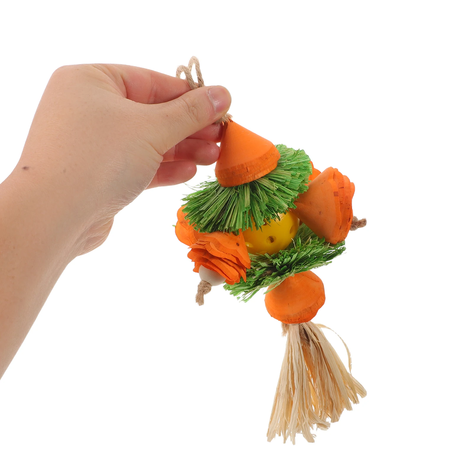 

2pcs Parrot Gnawing Natural Corn Husk Bird Cage Hanging Foraging Accessory For Large Small Birds Pet Enrichment Plaything