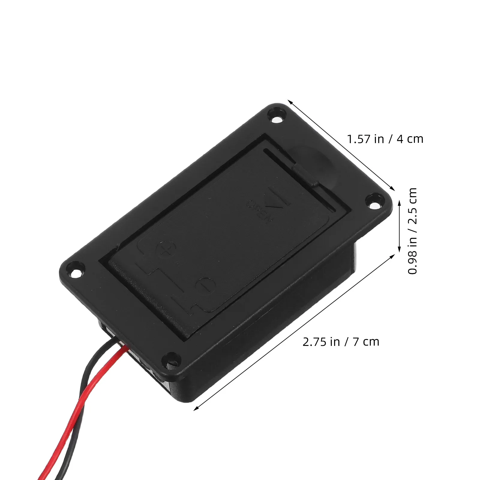 2Pcs Battery Box for Guitar Bass Active Pickup Acoustic Guitar Parts 2-Pin Connector Oxidation-Resistant Contacts
