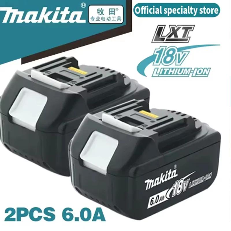 

Genuine Makita 18V 6Ah ♻️♻️Rechargeable Battery for Makita Power Tools Li-ion Replacement 18v Battery+charger+electric drill