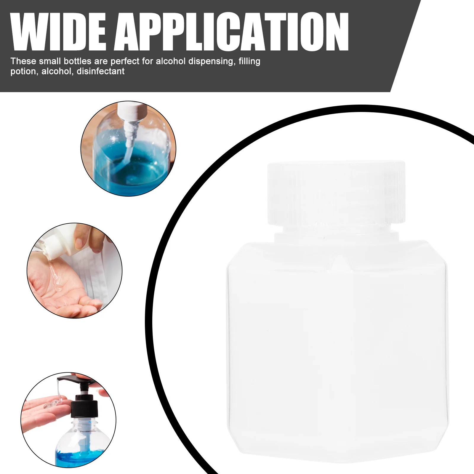 

10pcs Square Plastic Bottles 30Ml Heavy Duty Leak Proof Sample Storage Dispensers For Alcohol Powder Mini Jars Sealing